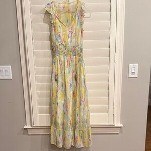 Anthropologie Floral Sleeveless Maxi Dress